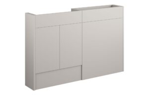 Truro 1236mm Slim Basin & WC Unit Pack - Matt Dove Grey (Grey Cab)