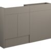 Truro 1236mm Slim Basin & WC Unit Pack - Matt Stone (Grey Cab)