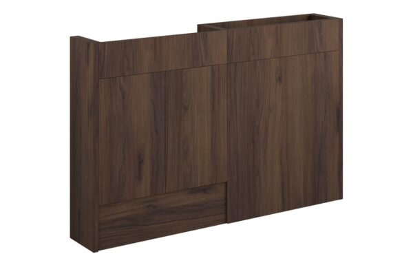 Truro 1236mm Slim Basin & WC Unit Pack - Warm Walnut (Grey Cab)