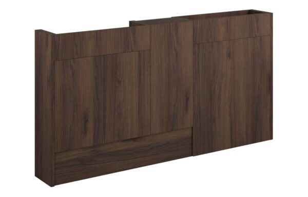 Truro 1536mm Slim Basin  WC & 1 Door Unit Pack - Warm Walnut (Grey Cab)