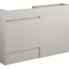 Tewin 1236mm Slim Basin & WC Unit Pack - Matt Dove Grey (Grey Cab)