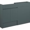 Tewin 1236mm Slim Basin & WC Unit Pack - Matt Green Camo (Oak Cab)