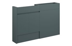 Tewin 1236mm Slim Basin & WC Unit Pack - Matt Green Camo (Grey Cab)