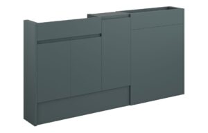 Tewin 1536mm Slim Basin  WC & 1 Door Unit Pack - Matt Green Camo (Grey Cab)