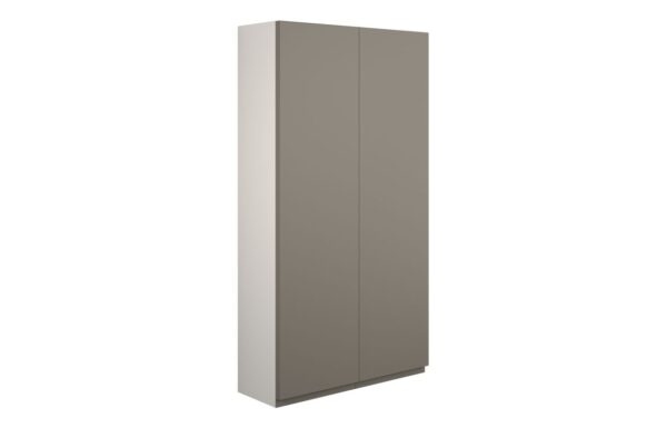 Tewin 600mm Slim 2 Door Storage Unit - Matt Stone (Grey Cab)