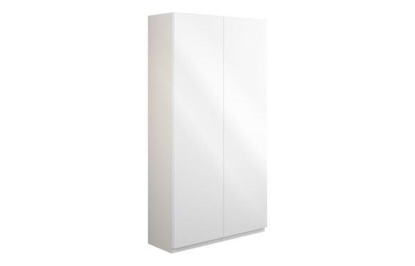 Tewin 600mm Slim 2 Door Storage Unit - White Gloss (Grey Cab)