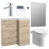 Baldock 900mm Furniture & BTW WC Pack - Oak (RH)