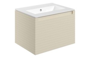 Hatfield 615mm Wall Hung 1 Drawer Basin Unit & 0TH Thin Edge Basin - Matt Cotton