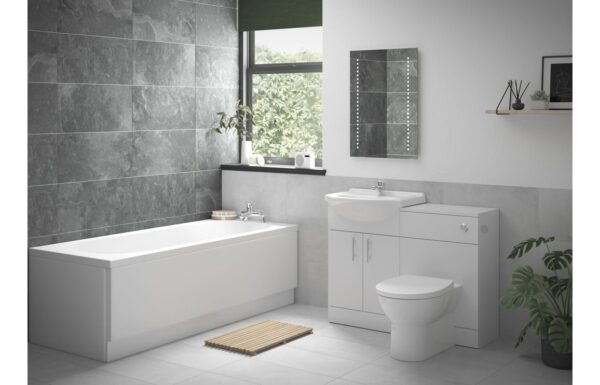 Stotfold Full Suite with Rimless BTW WC & Single End Bath