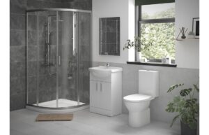 Stotfold Full Suite with 900mm 2 Door Easy-Fit Quadrant & Tray