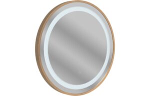 Offley 600mm Round Front-Lit LED Mirror - Brushed Bronze