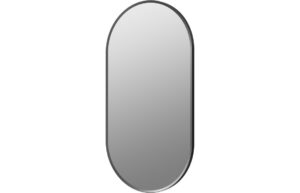 Tewin 800x400mm Oblong Mirror - Matt Black