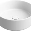 Lismore 355mm Ceramic Round Washbowl & Waste - Matt White