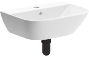 Canterbury 450x320mm 1TH Cloakroom Basin & Black Bottle Trap