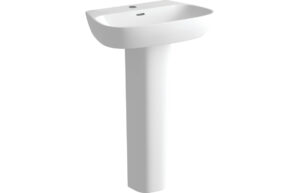 Archer 600x400mm 1TH Basin & Full Pedestal
