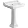 London 600x500mm 2TH Basin & Full Pedestal