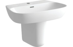 Trent 600x400mm 1TH Basin & Semi Pedestal