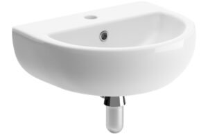 Thirlmere 450x400mm 1TH Cloakroom Basin & Chrome Bottle Trap