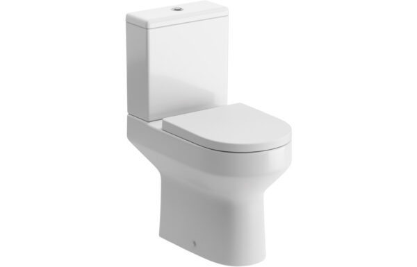 Letchmore Rimless Close Coupled Open Back Comfort Height WC & Soft Close Seat