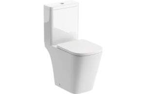 Trent Rimless Close Coupled Open Back Short Projection WC & Soft Close Seat