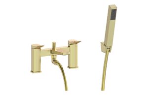 Glenwood Bath/Shower Mixer & Bracket - Brushed Brass