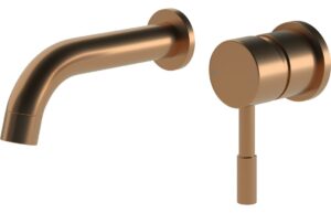 Fulton 155mm Wall Mounted Basin Mixer - Brushed Bronze