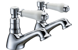 Marymead Basin Pillar Taps - Chrome