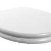 London Soft Close Toilet Seat - Satin White Wood Effect