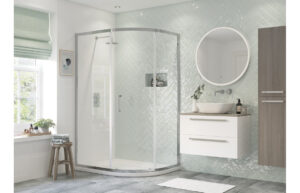 Aqua Gold 1200x900mm 1 Door Offset Quadrant - Chrome
