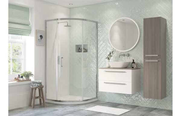 Aqua Gold 900mm 1 Door Quadrant - Chrome
