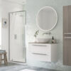 Aqua Gold 760mm Pivot Door - Chrome