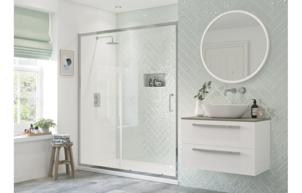 Aqua Gold 1500mm Sliding Door - Chrome