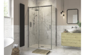 Aqua Platinum 900mm Sliding Door Side Panel - Chrome