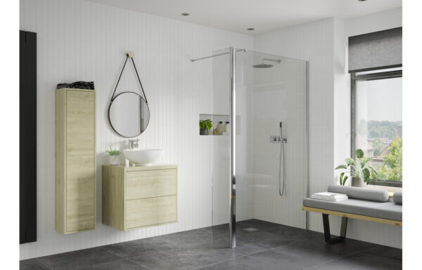 Aqua Platinum Optional 330mm Rotatable Wetroom Panel (Retrofit) - Chrome
