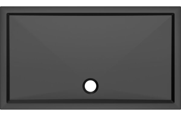 40mm Low Profile 1200x800mm Rectangular Tray & Waste - Matt Black