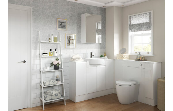 Weston 2200x330mm Tall End Panel - White Gloss