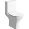 Canterbury Rimless Short Projection Close Coupled Open Back WC & Slim Soft Close Seat