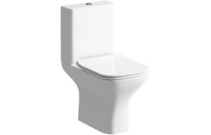 Canterbury Rimless Short Projection Close Coupled Open Back WC & Slim Soft Close Seat