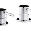 Abode Harmonie Round Bath Filler Panel Valves (Pair) - Chrome