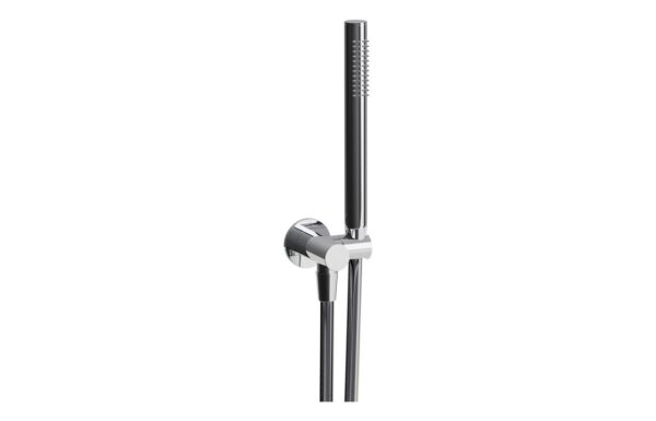 Abode Euphoria Circular Wall Outlet  Handset & Bracket Set - Chrome