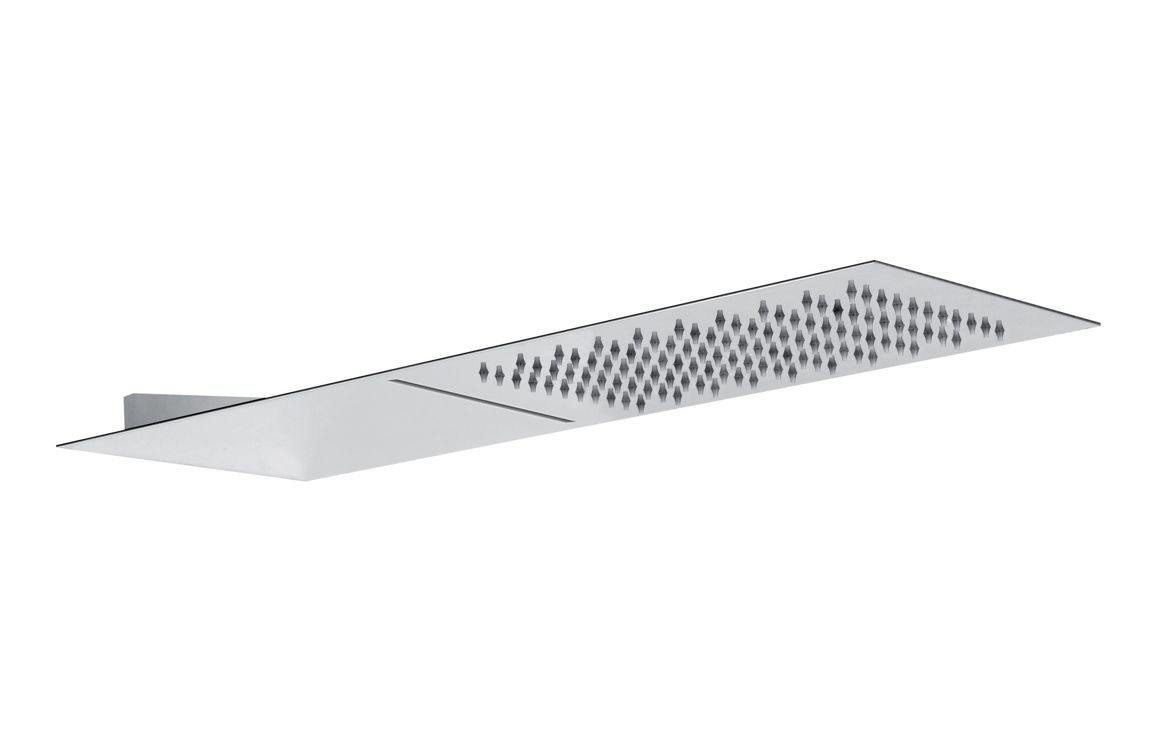 Abode Storm Slimline 3mm Wall Mounted Waterfall Showerhead - St/Steel