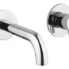 Abode Chao Wall Mounted 2-Hole Bath Mixer - Chrome