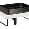 Abode Tableau/Iox Shelf & Tablet Basin Set - Chalk White w/Matt Black Finishes