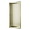 610x305mm Bathroom Niche - Brushed Brass
