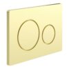 Round Push Button Flushplate - Brushed Brass