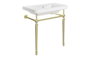 Crompton 810mm 1TH Console Basin - Brushed Brass