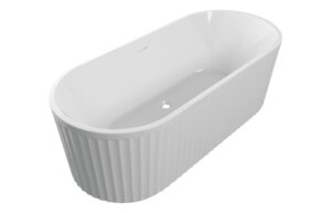 Providence Fluted Freestanding 1700x750x570mm 0TH Bath