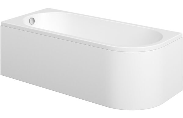 Sparrow J Shape 1500x725x600mm 0TH Bath w/Legs (LH)