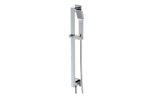 Ashby Square Riser Rail Kit w/Elbow & Handset - Chrome