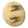 Vema Tiber Two Outlet Thermostatic Mixer - Brushed Brass